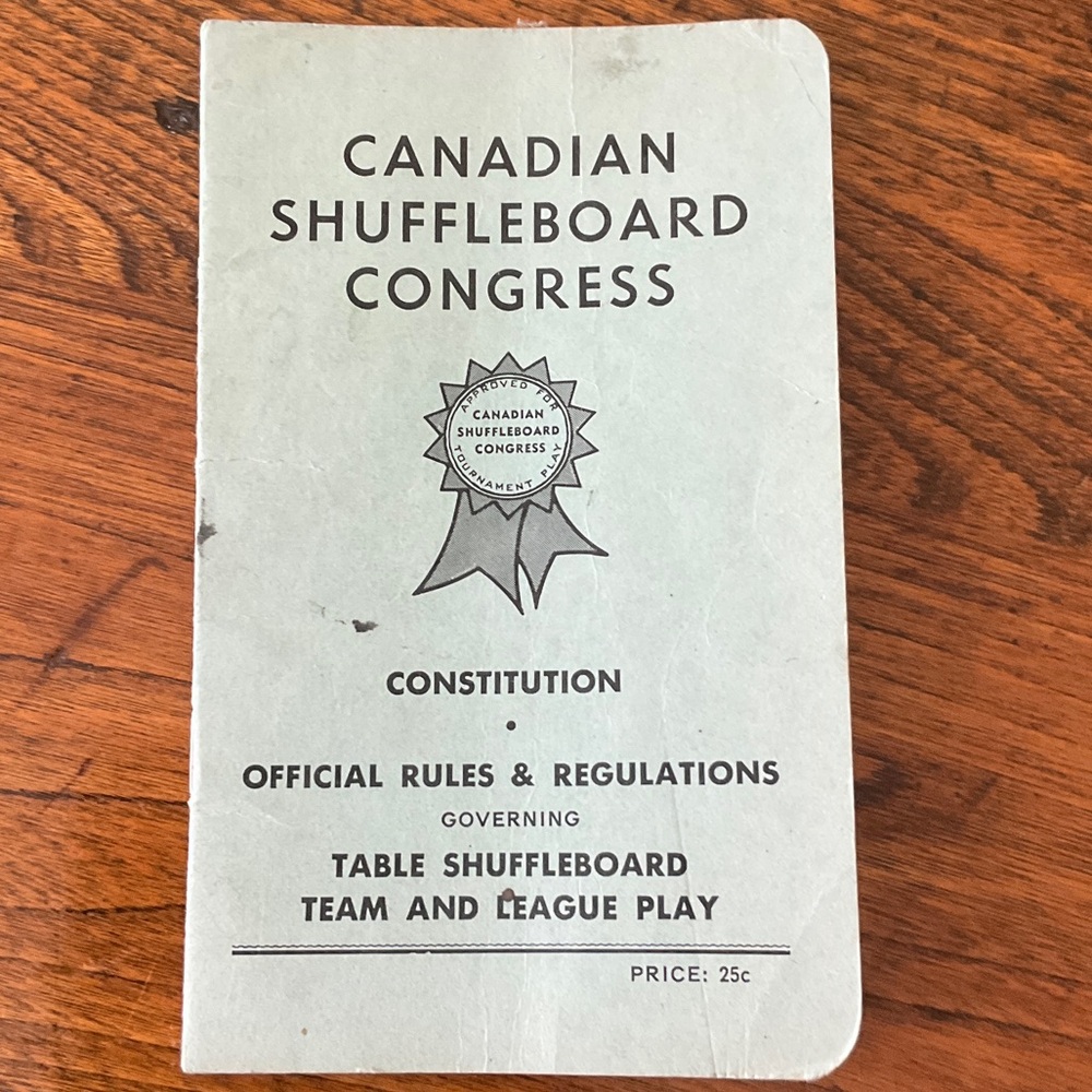 3 for $30 item - Shuffleboard Congress Official Rulebook